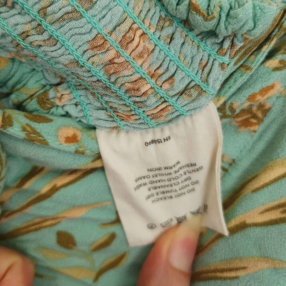 Spell Gypsy Maisie Vintage Turquoise Top High low Skirt Set Size Small - Picture 12 of 12